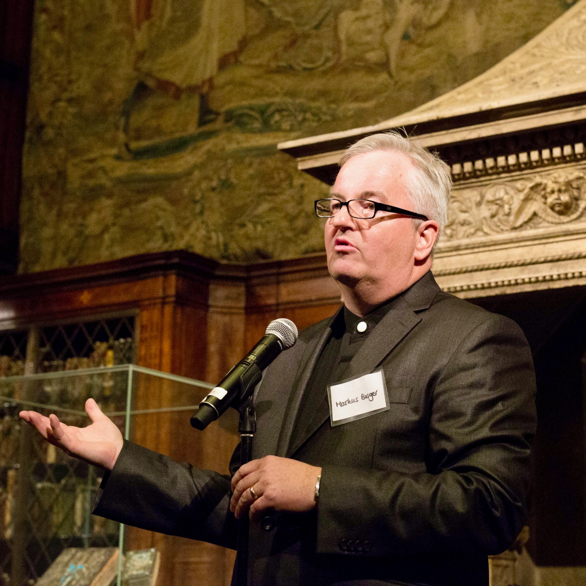 Markus Burger speaking at an event