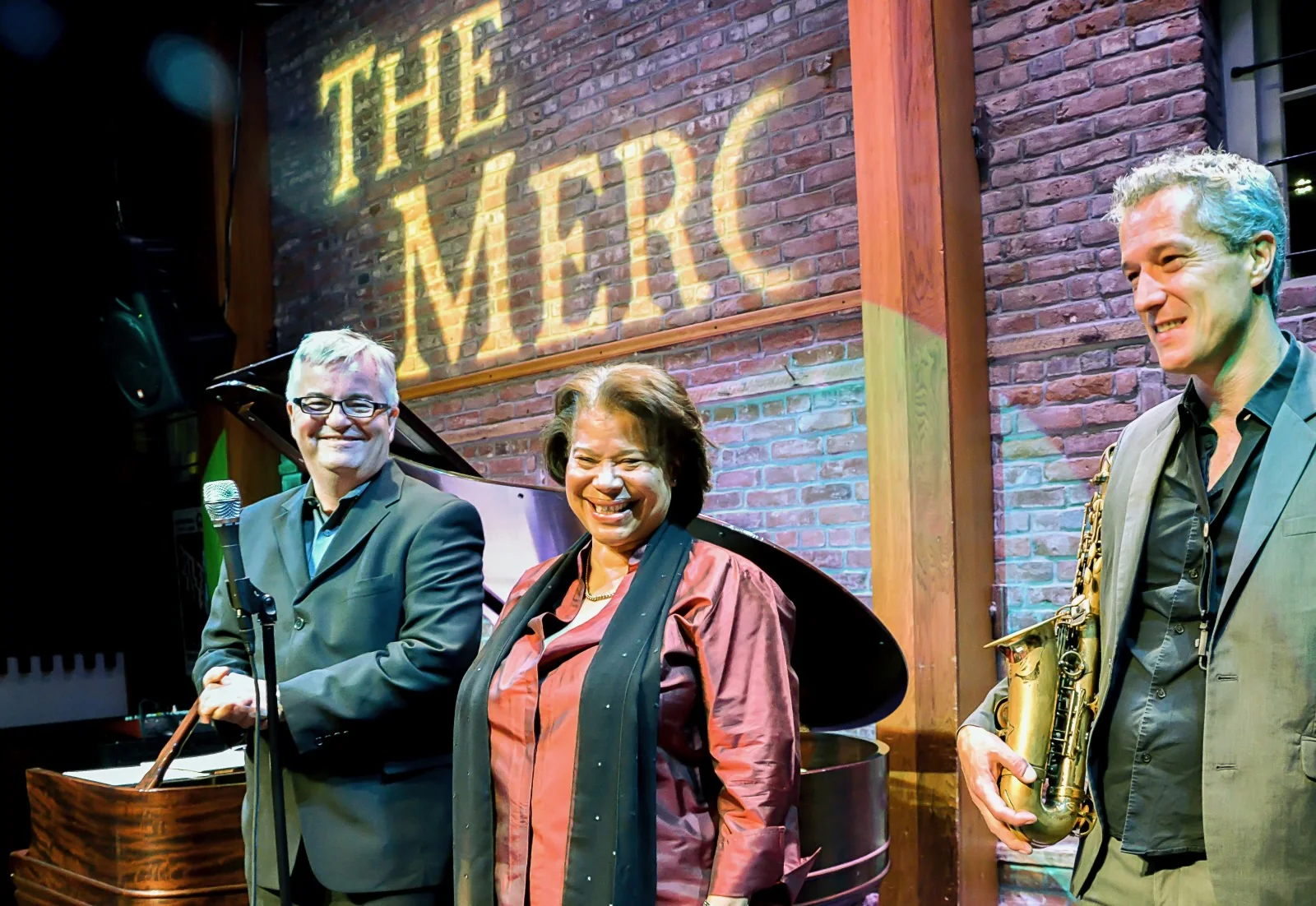 Musicians and presenters at the Merc
